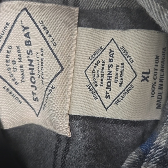 St johns Bay classic mens long sleeve flannel shirt size XL - Picture 4 of 4